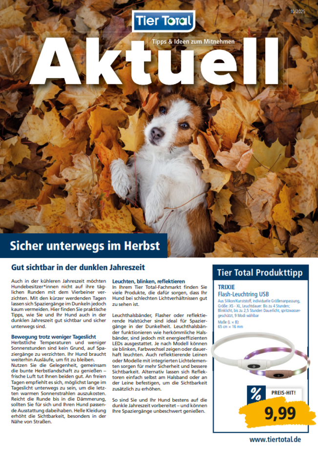 Hier unsere aktuelle Werbung entdecken! Sicher unterwegs im Herbst!